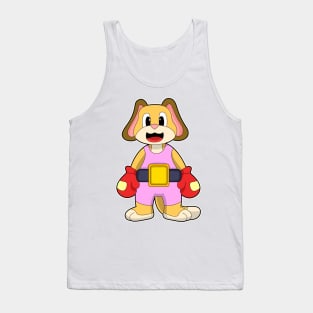 Dog at Boxing with Boxing gloves Tank Top